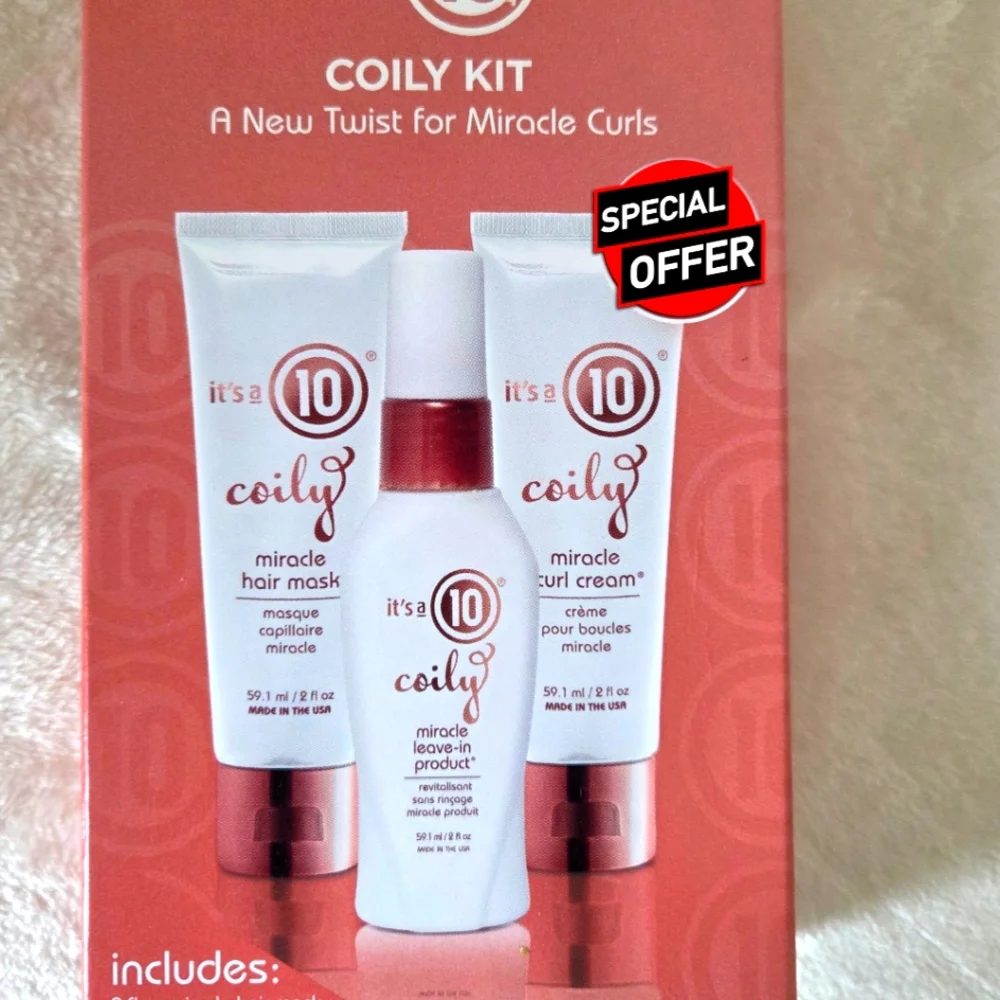 It's a 10 Coily Kit for Miracle Curls 3-Piece Trial Travel Pack NIB FIRM PRICE